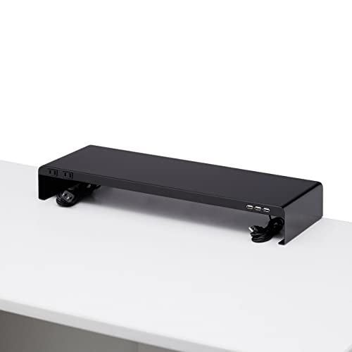 【在庫処分】サンワサプライ 電源タップ＋USBポート付き机上ラック（W600×D Amazon | サンワサプライ 電源タップ+USBポート付き机上ラック(W600